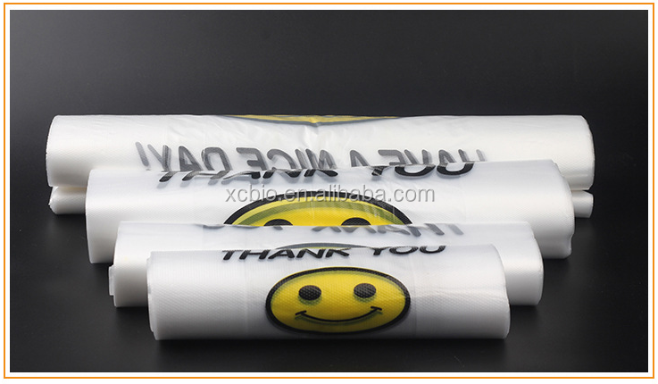 Custom printing 100% Biodegradable and Compostable T-Shirt Bag Vest Bag Shopping bag